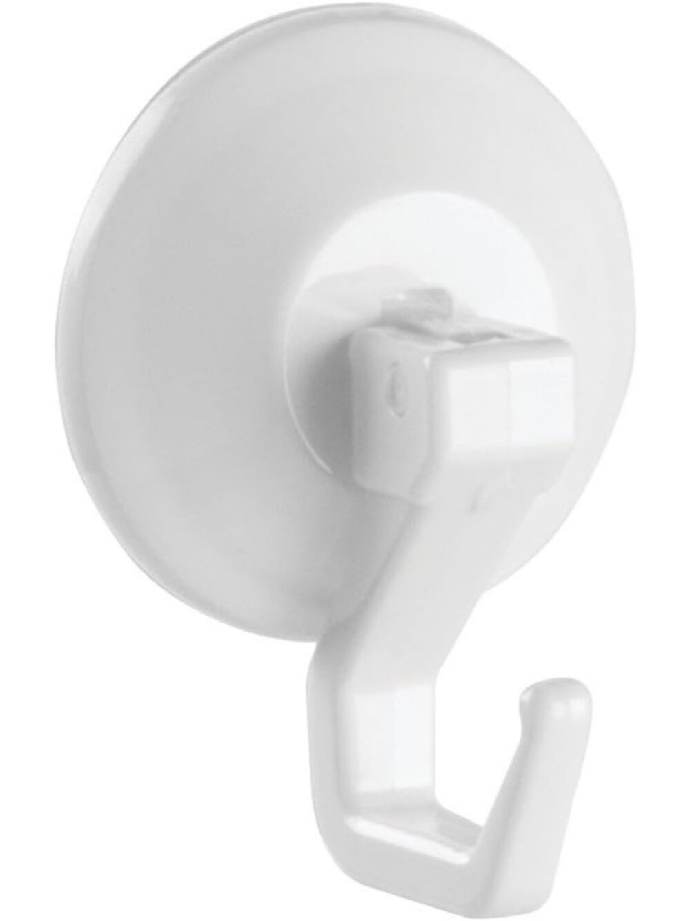 Power Lock Bathroom Shower Plastic Suction Cup Hooks for Loofah - Set of 2, Whit